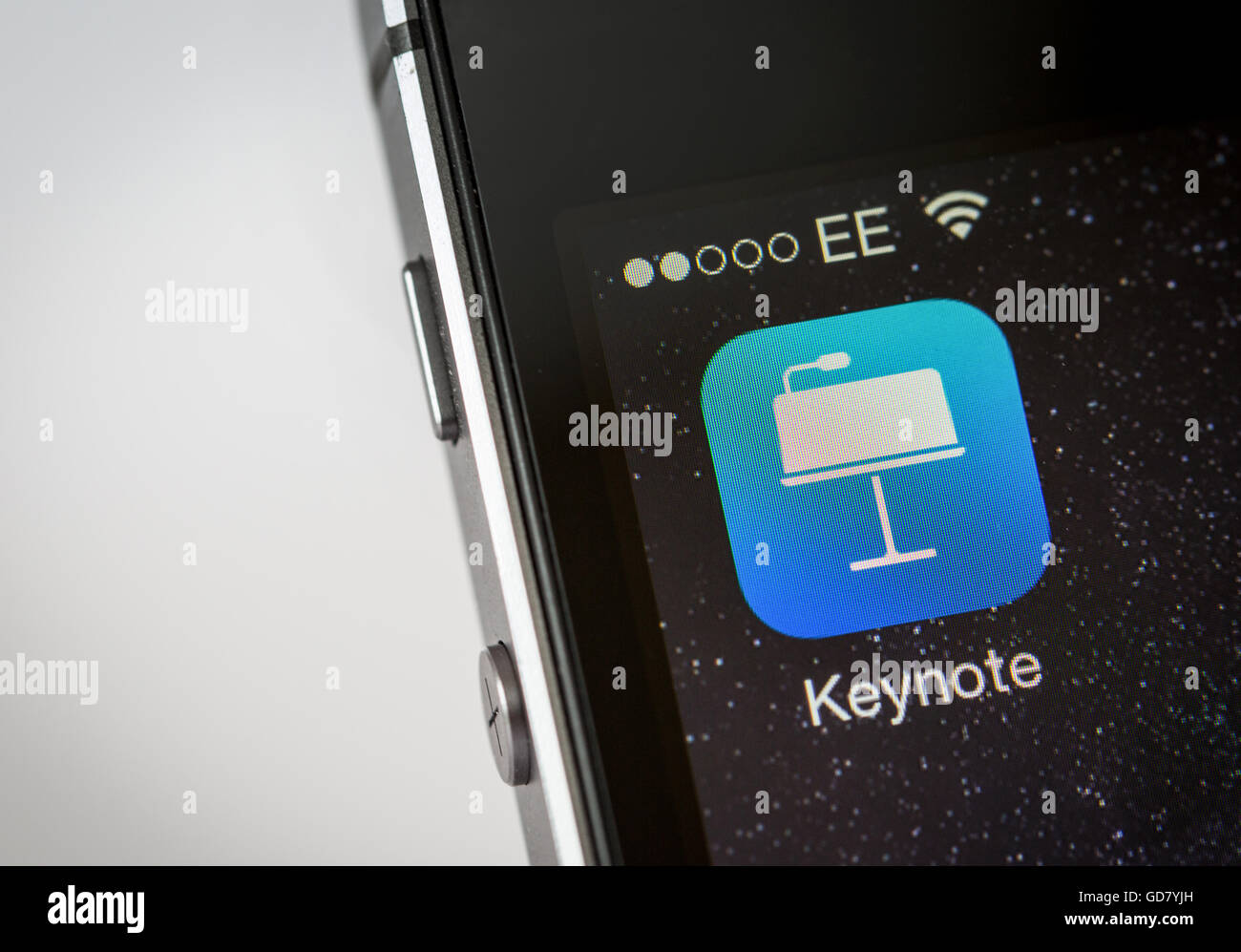 Apple Ketnote App auf einem iPhone-Smartphone Stockfoto