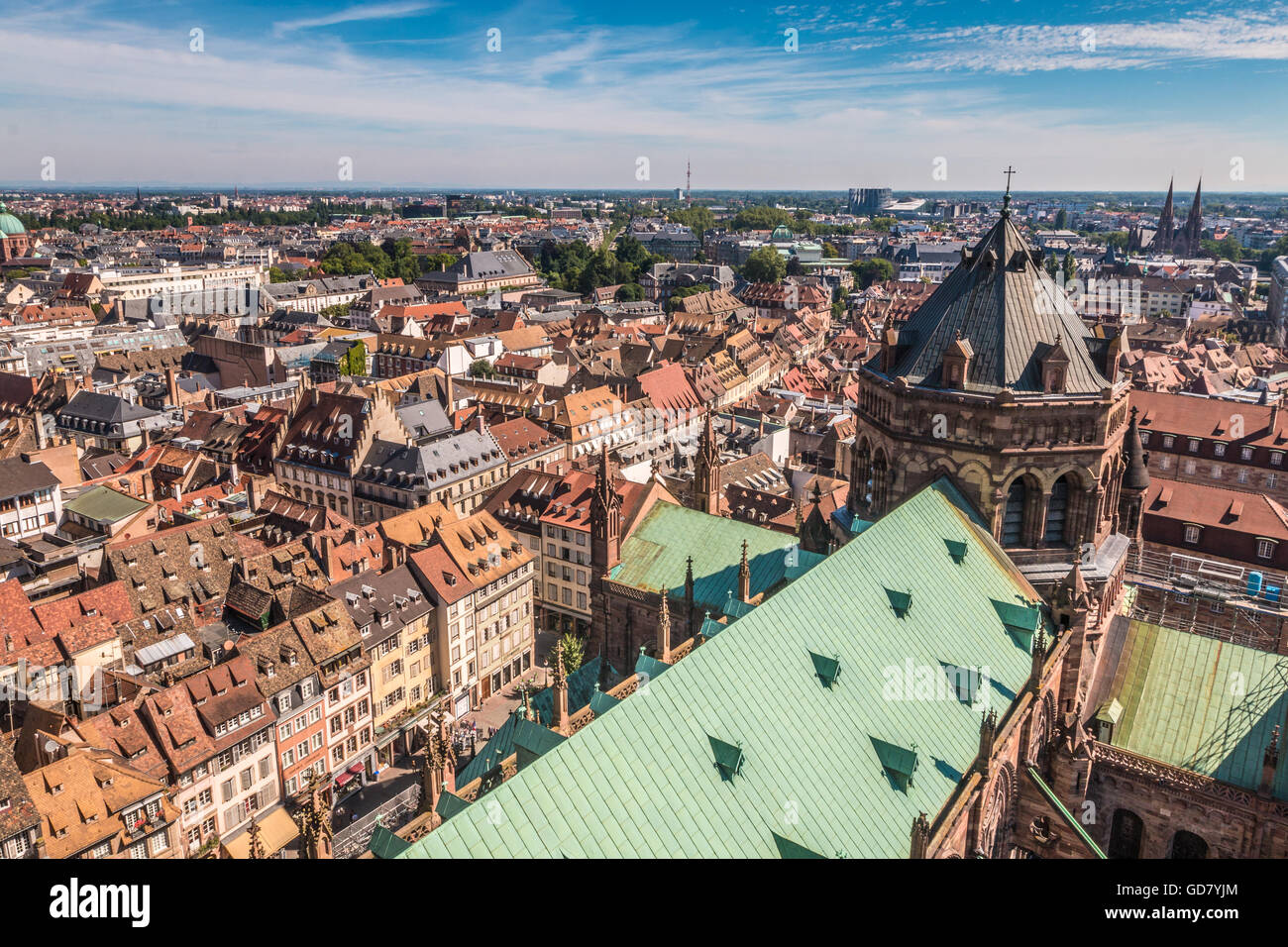 Schöne Aussicht von Straßburg im Elsass Frankreich Stockfoto