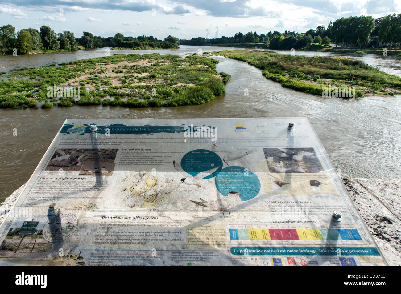 Europa, Frankreich, Loiret, Beaugency, Loire Fluß Stockfoto