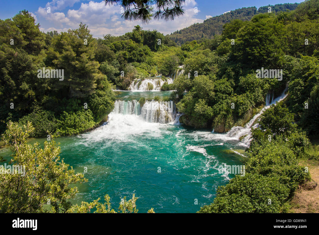 Nationalpark Wasserfälle Krka in Dalmatien Kroatien Europa Stockfoto