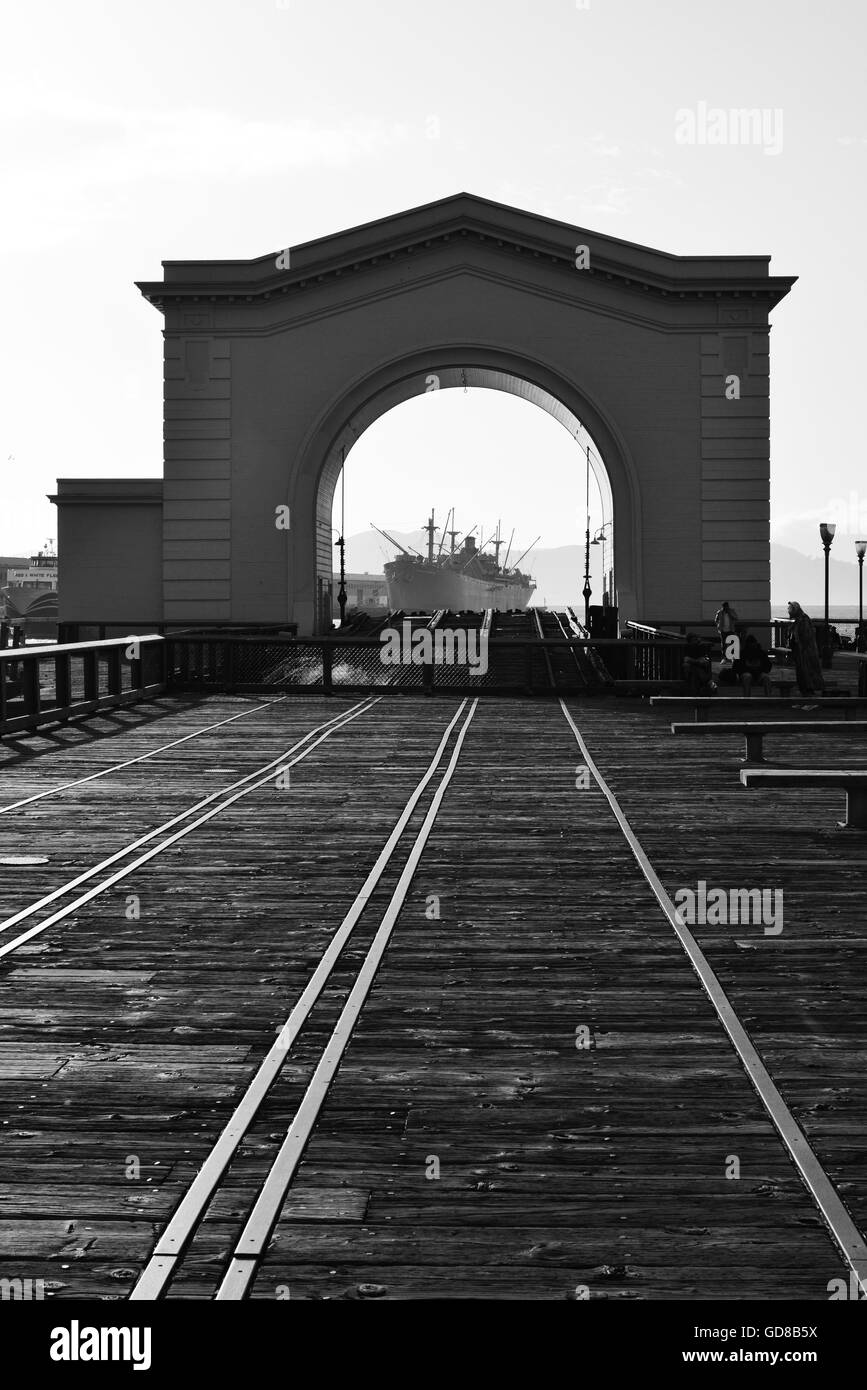 USA, Kalifornien, San Francisco, Pier 43 1/2, Jeremiah O'Brien Stockfoto
