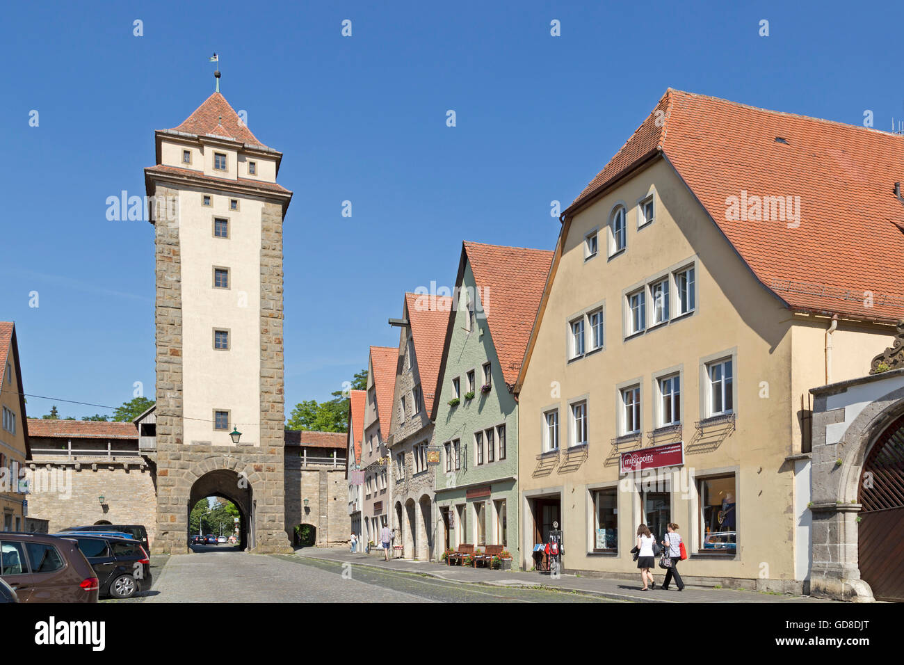 Galgentor, Galgengasse, Altstadt, Rothenburg Ob der Tauber, Franken, Bayern, Deutschland Stockfoto