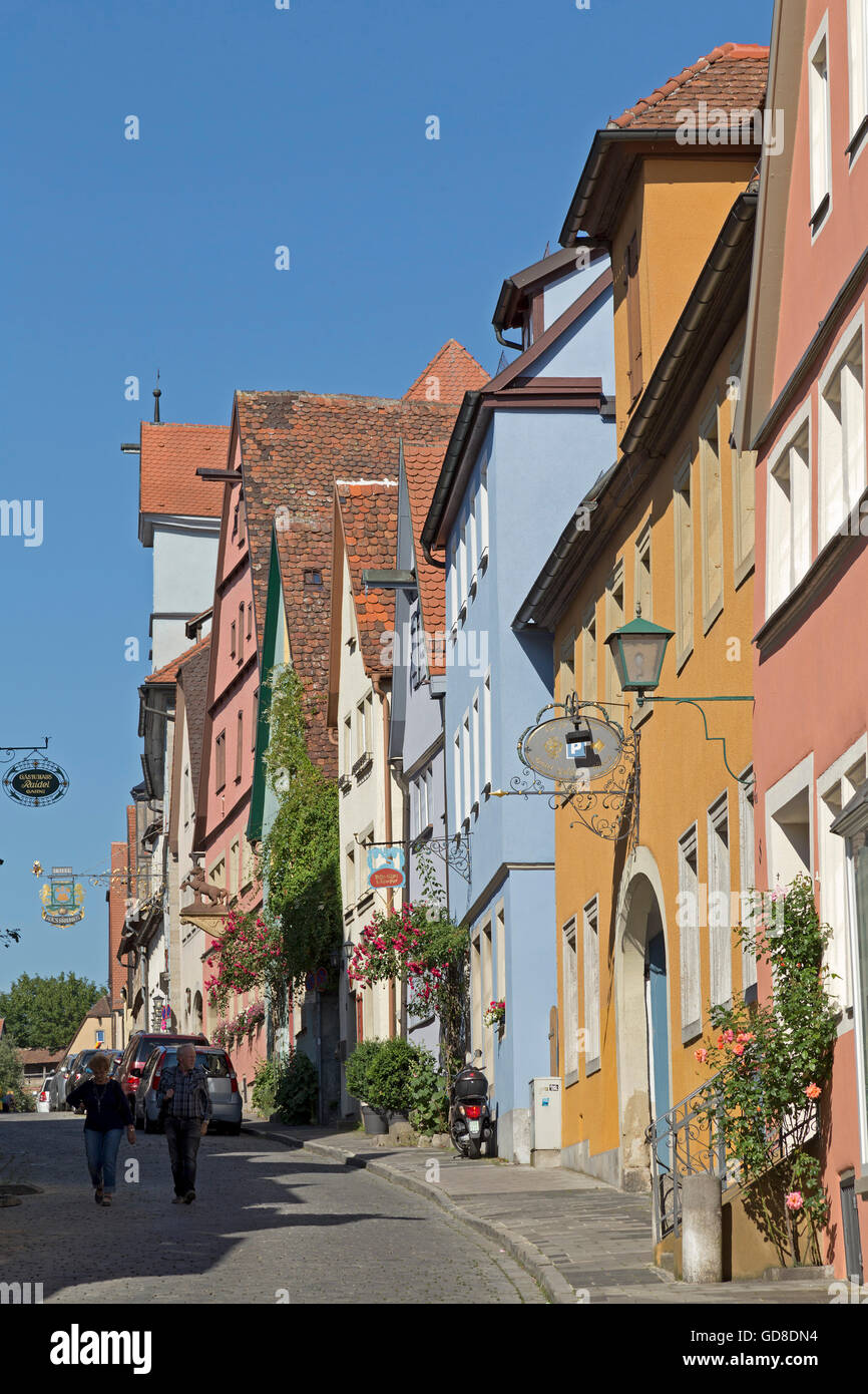 Altstadt, Rothenburg Ob der Tauber, Franken, Bayern, Deutschland Stockfoto