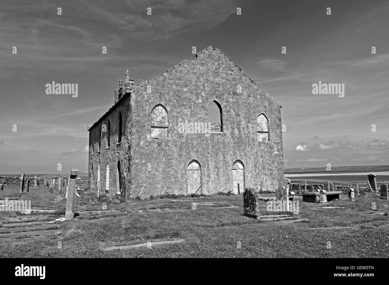Kilchoman Kirche, Islay Stockfoto