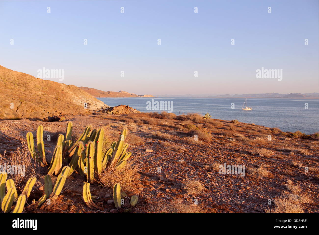 Isla San Marcos vor Sonnenuntergang Stockfoto