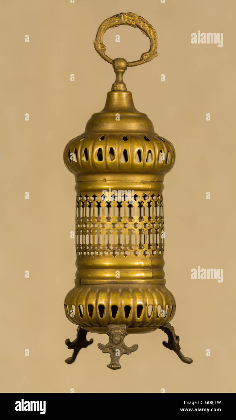 Alte Metall Lampe Bronze-Effekt. Stockfoto