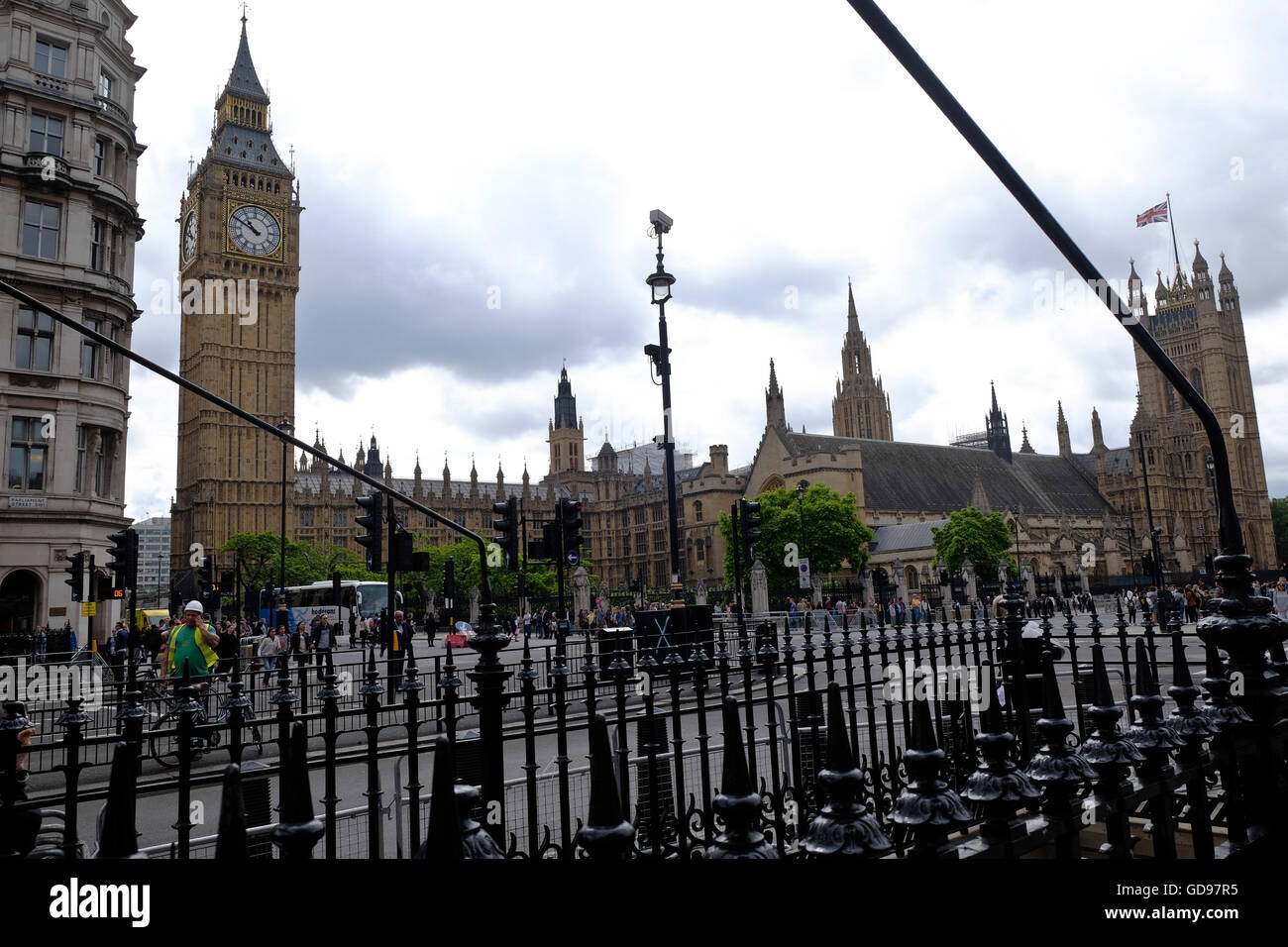 Westminster Abby und der Turm von Big Ben London Sehenswürdigkeiten Stockfoto