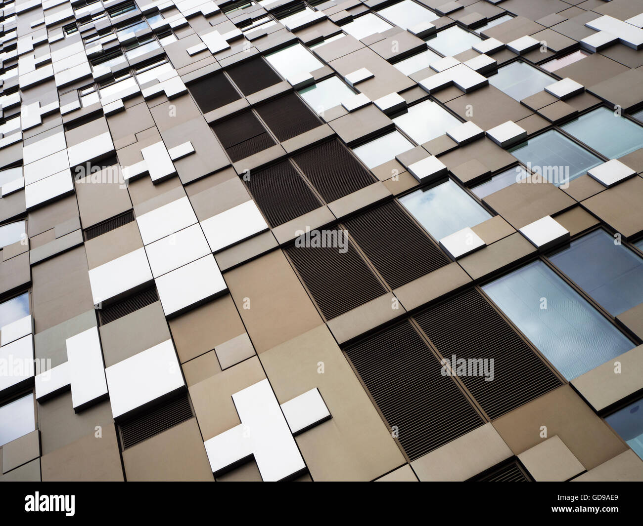 Die Cube-Büro-Einzelhandel und Wohngebäude in Birmingham West Midlands England Stockfoto