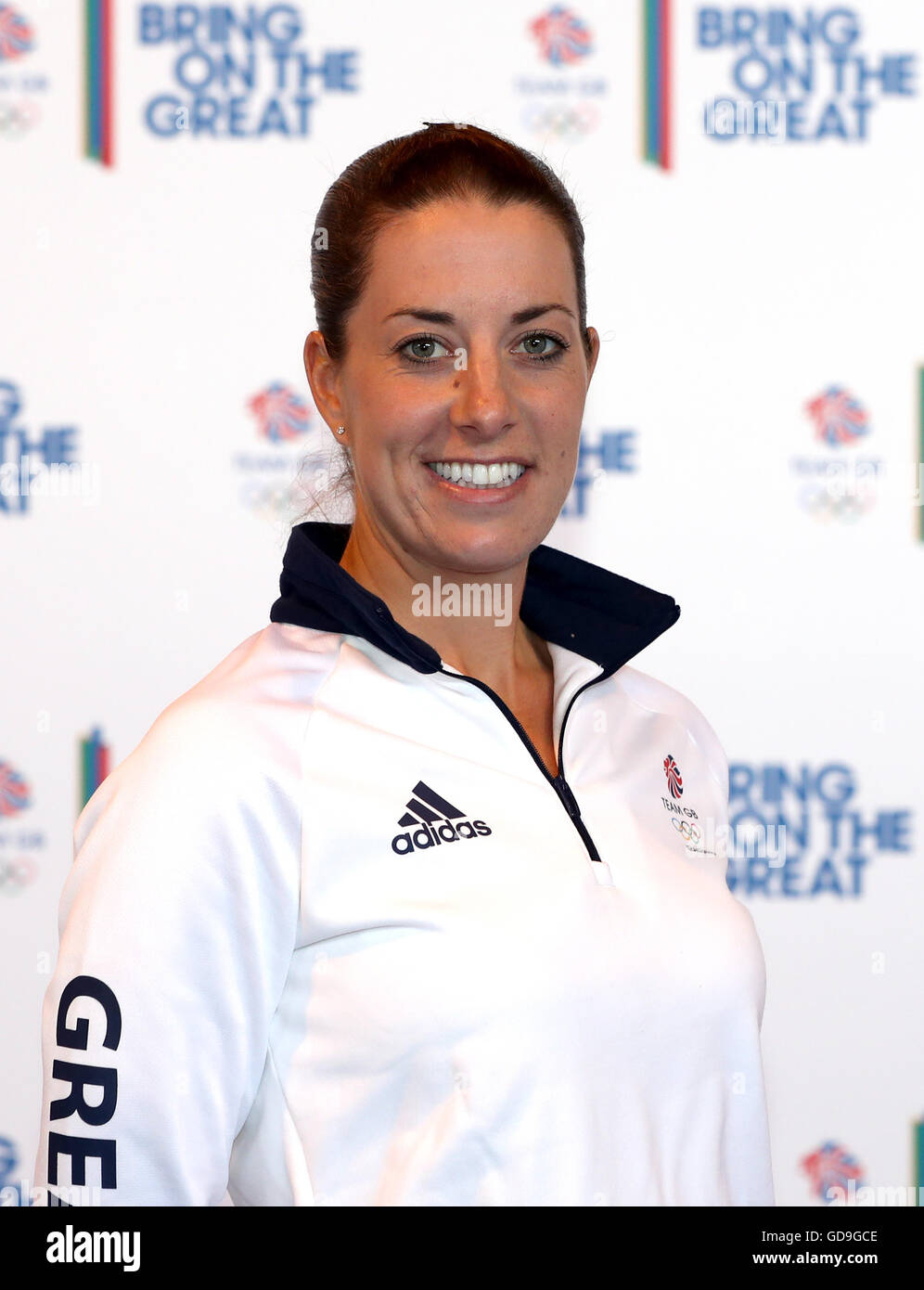 Großbritanniens Charlotte Dujardin während der Sitzung Team GB Kitting heraus im NEC, Birmingham. Stockfoto