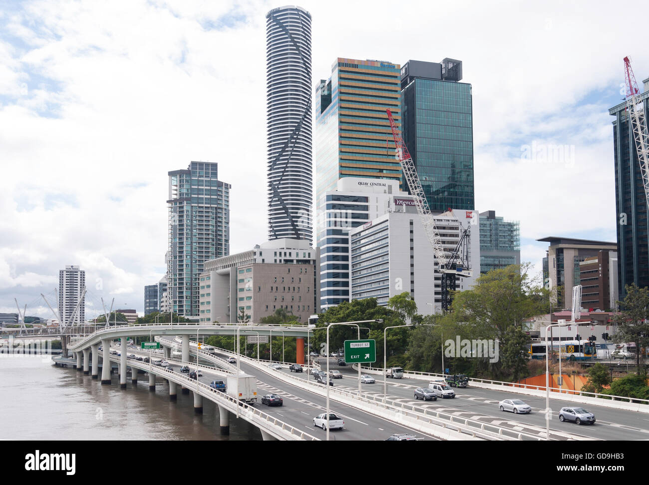 Riverside Expressway, Stadt Brisbane, Brisbane, Queensland, Australien Stockfoto