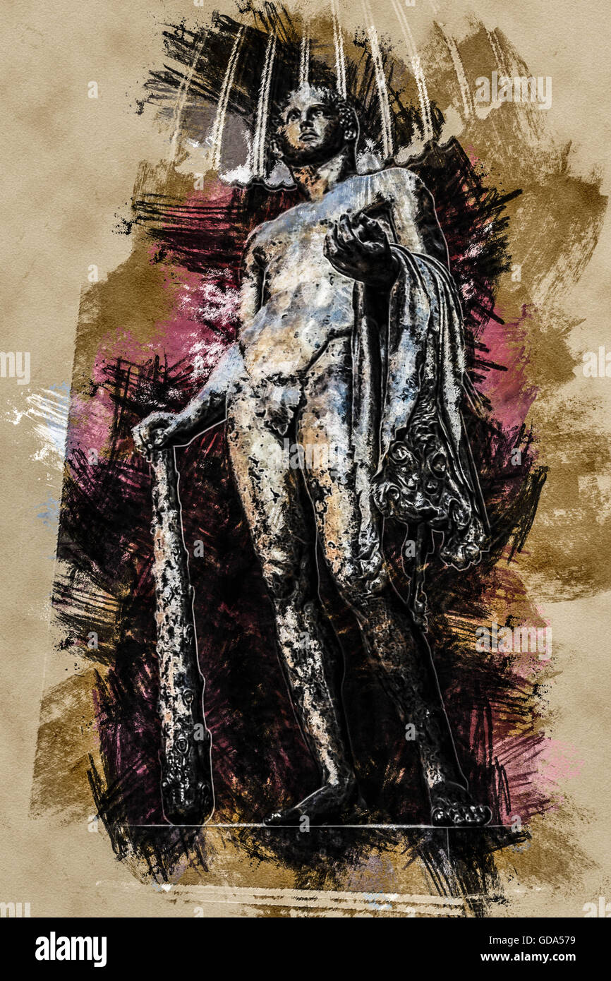 Hercules von Theater des Pompeius in den Vatikanischen Museen Stockfoto