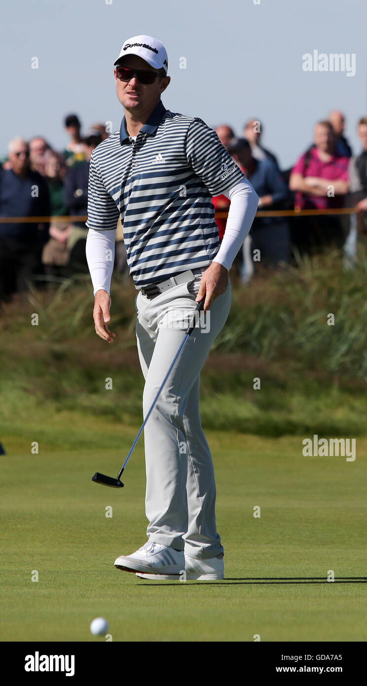 Englands Justin Rose während eines der The Open Championship 2016 im Royal Troon Golf Club, South Ayrshire. Stockfoto