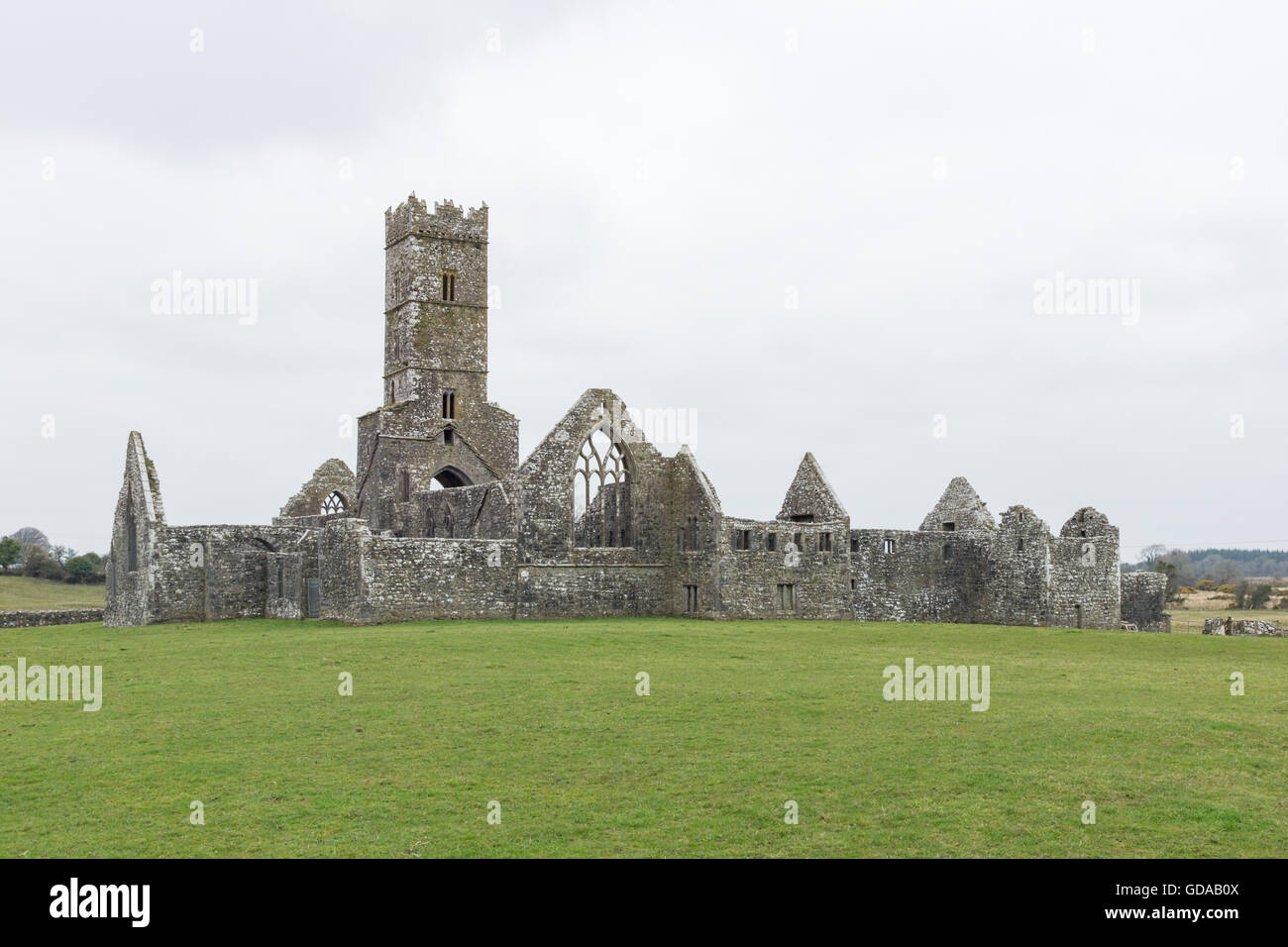 Irland, Offaly, Clonmacnoise, Clonmacnoise ist eine einzigartige Klosterruine in County Offaly, auf dem Fluss Shannon Stockfoto