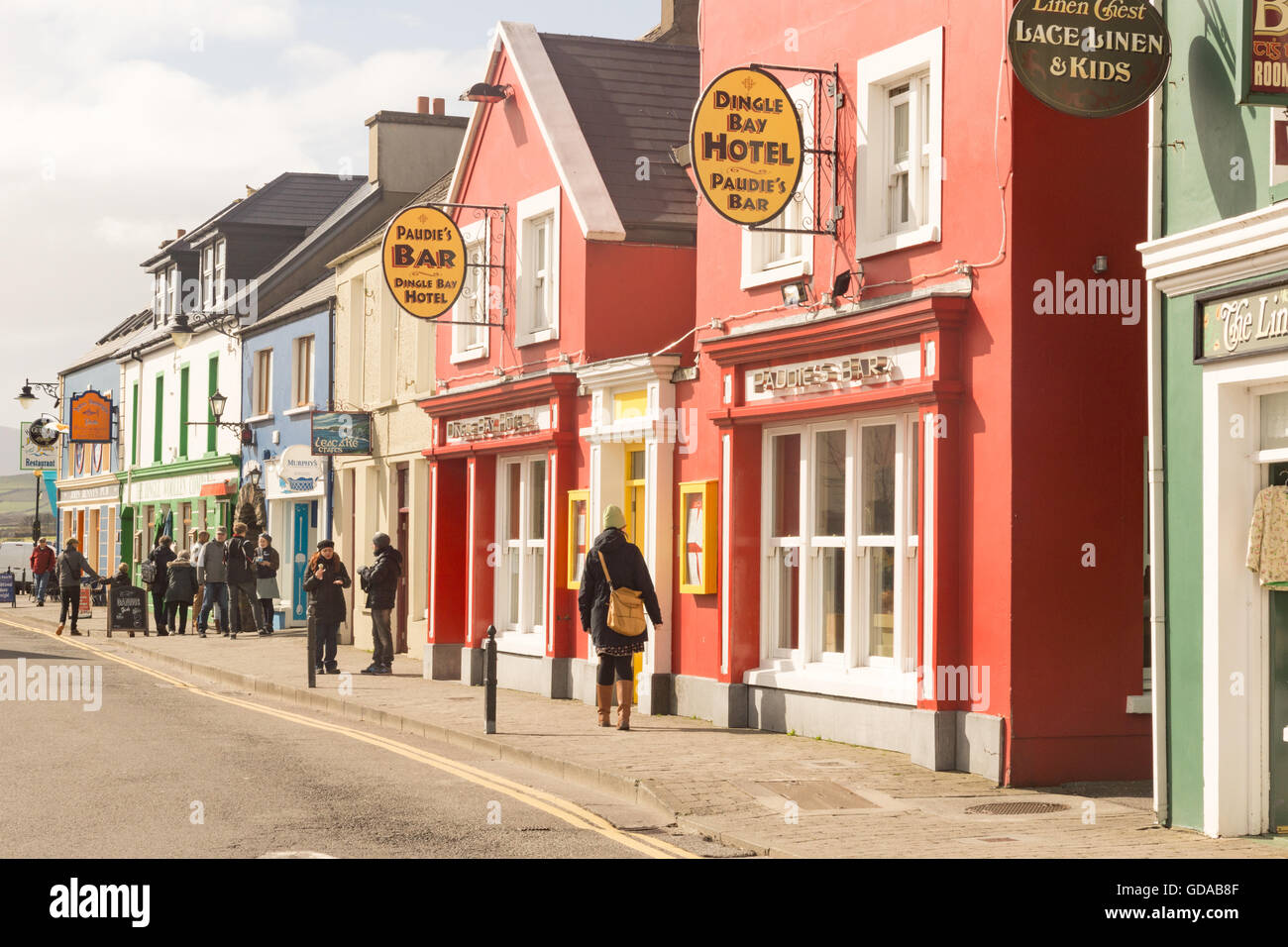 Irland, Kerry, County Kerry, Dingle, Straßenszene Stockfoto