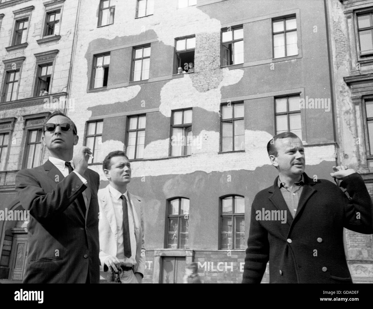 Jack Paar in West-Berlin fuhren zum Checkpoint Charlie Stockfoto