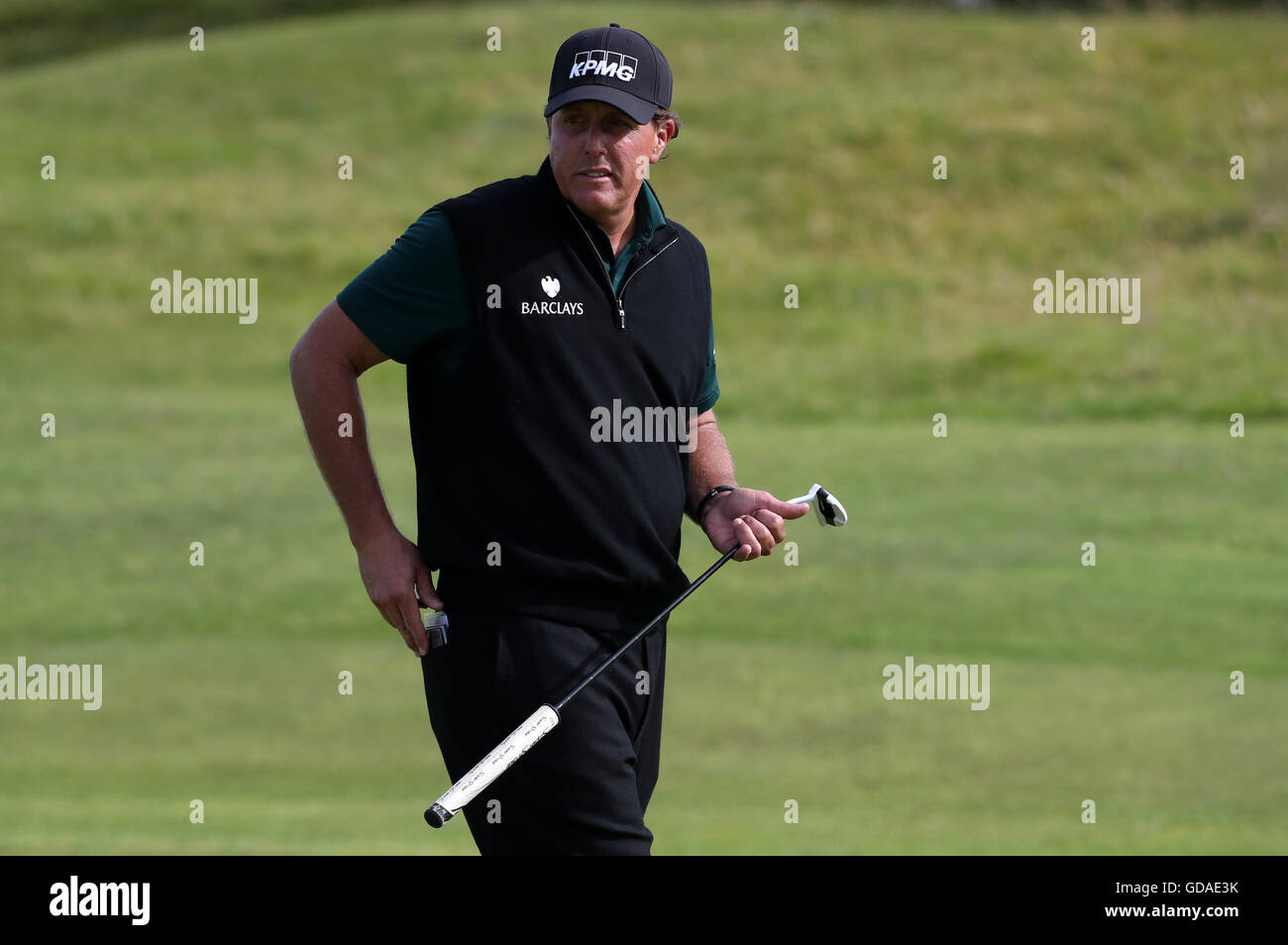 USAS Phil Mickelson bei Tag eins von The Open Championship 2016 im Royal Troon Golf Club, South Ayrshire. Stockfoto