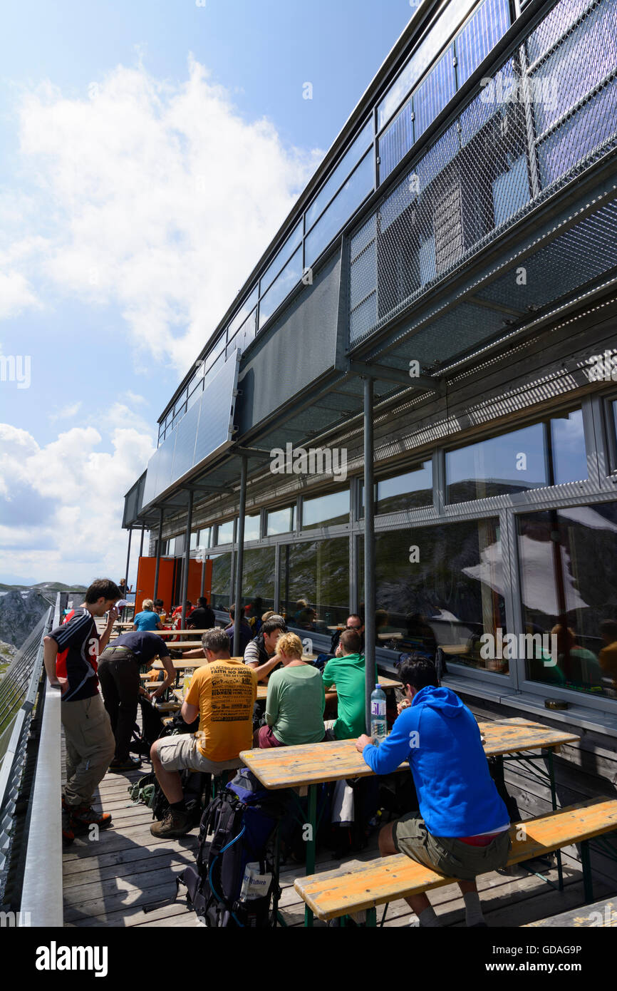 Hochschwab Gebirge: Berg Hütte Schiestlhaus, Österreich, Steiermark, Steiermark, Hochsteiermark Stockfoto