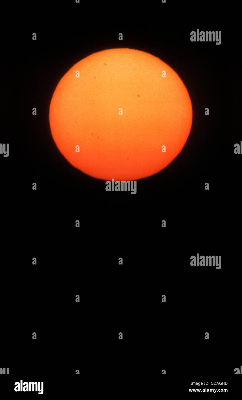 Die Sonne – die Quelle der Sonnenenergie. Stockfoto