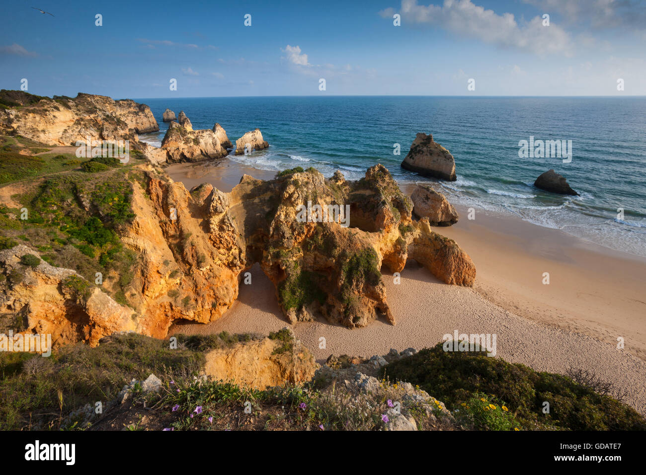 Praia Dos Tres Irmãos, Portugal, Algarve Stockfoto