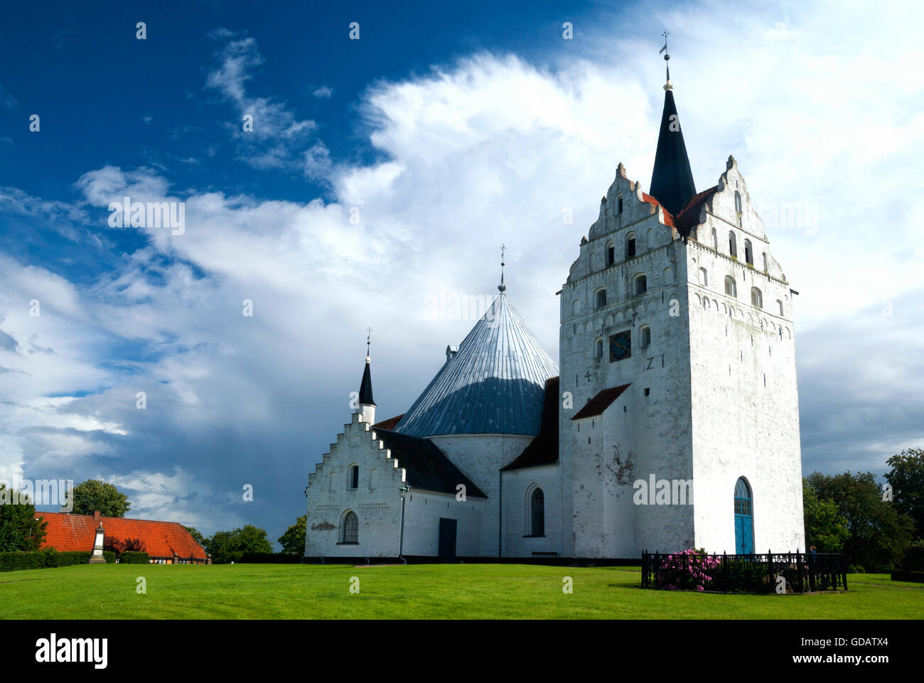 Horne Kirche in der Nähe der dänischen Stadt Faaborg Stockfoto