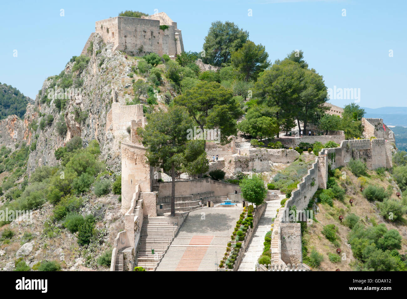 Burg von Xativa - Spanien Stockfoto