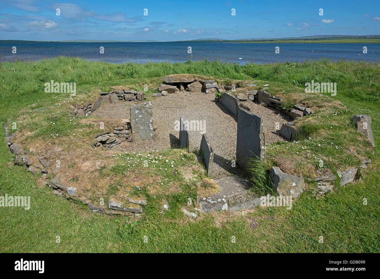 Das Layout des Haus 3 in der Orkney Barnhouse Siedlung an strenge durch das Loch Harray.  SCO 10.599 Stockfoto