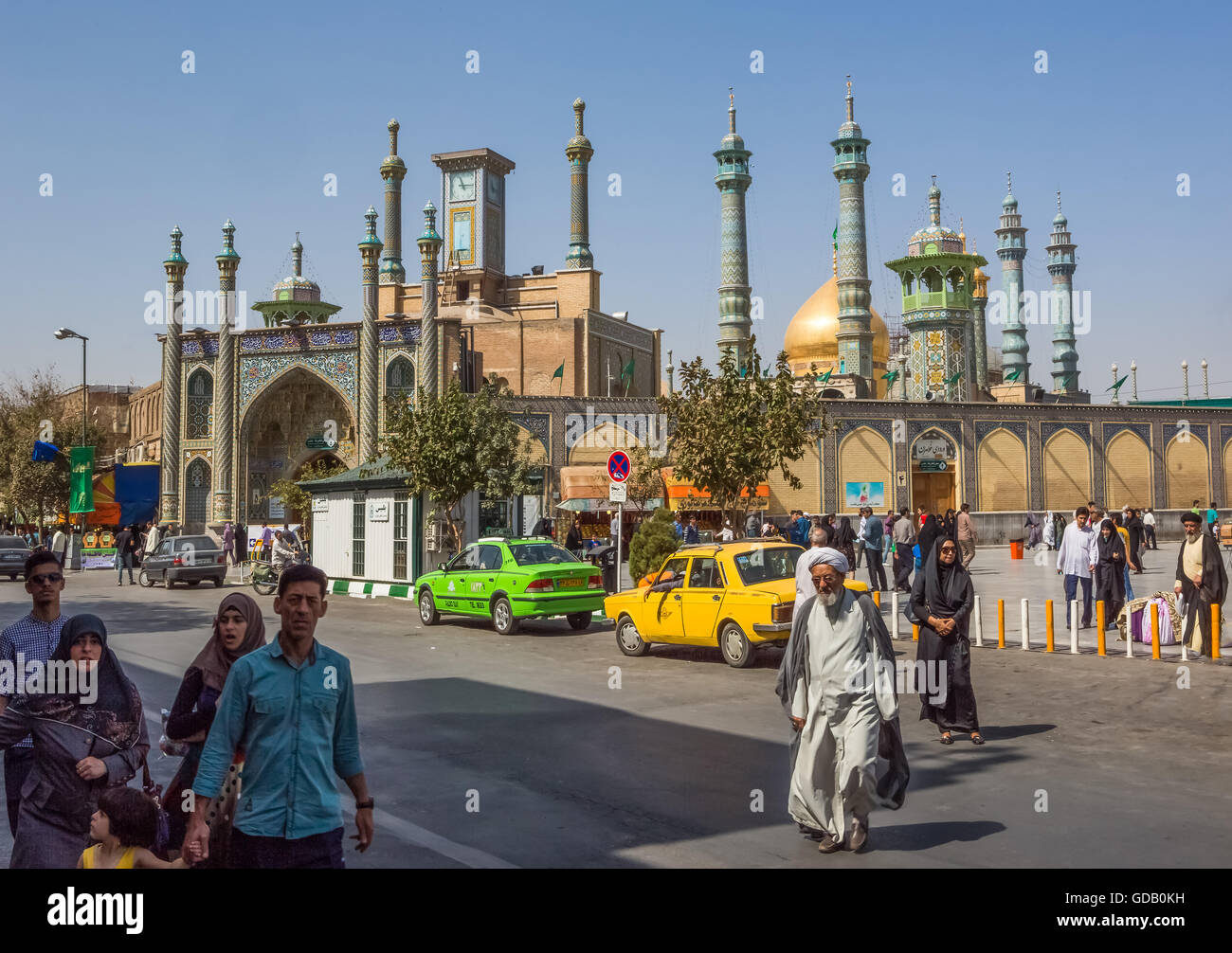 Iran, Stadt Qom, Hazrat-e Masumeh (Heiligtum) Stockfoto