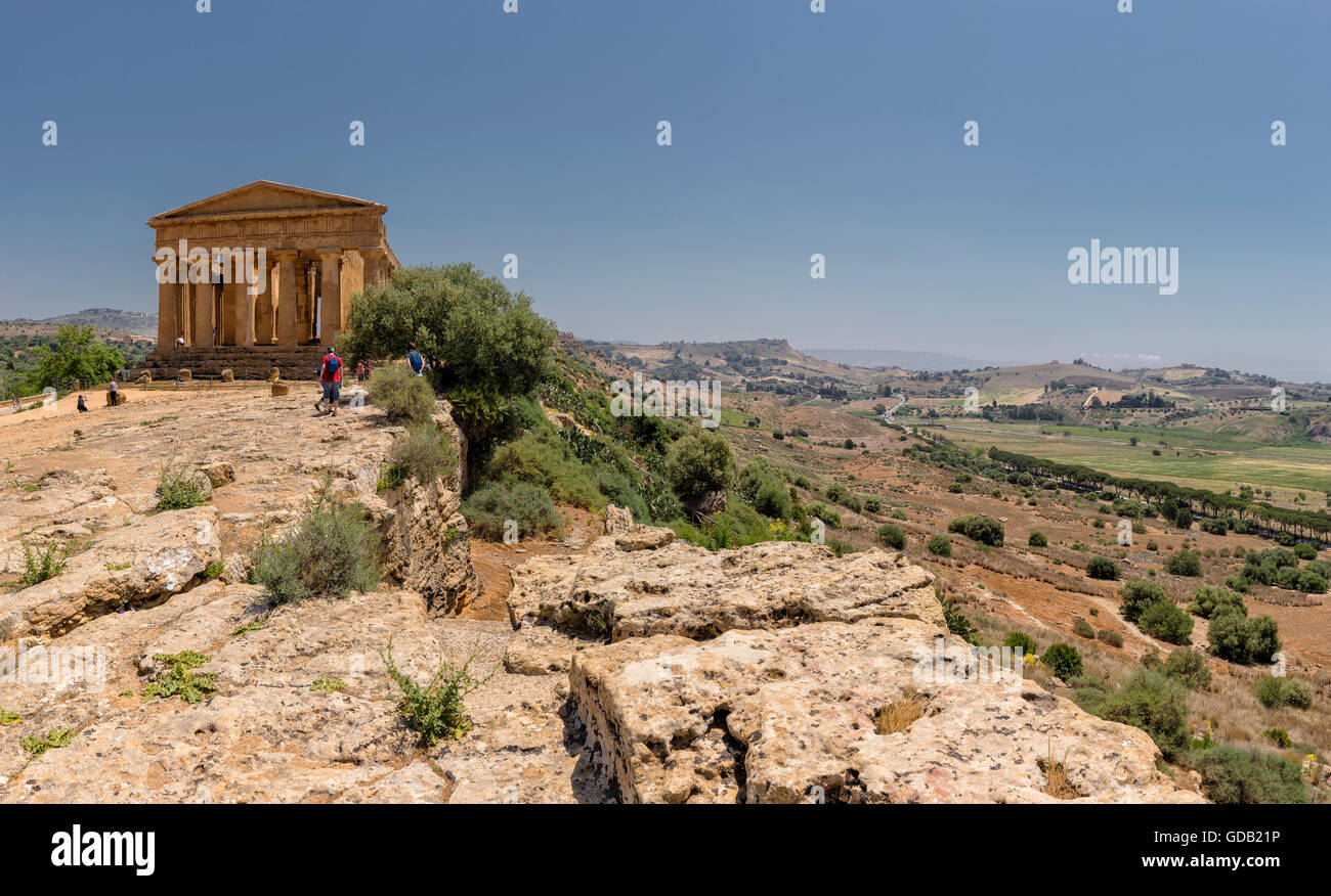 Valle di Templi, griechische Tempel und Ruinen Stockfoto