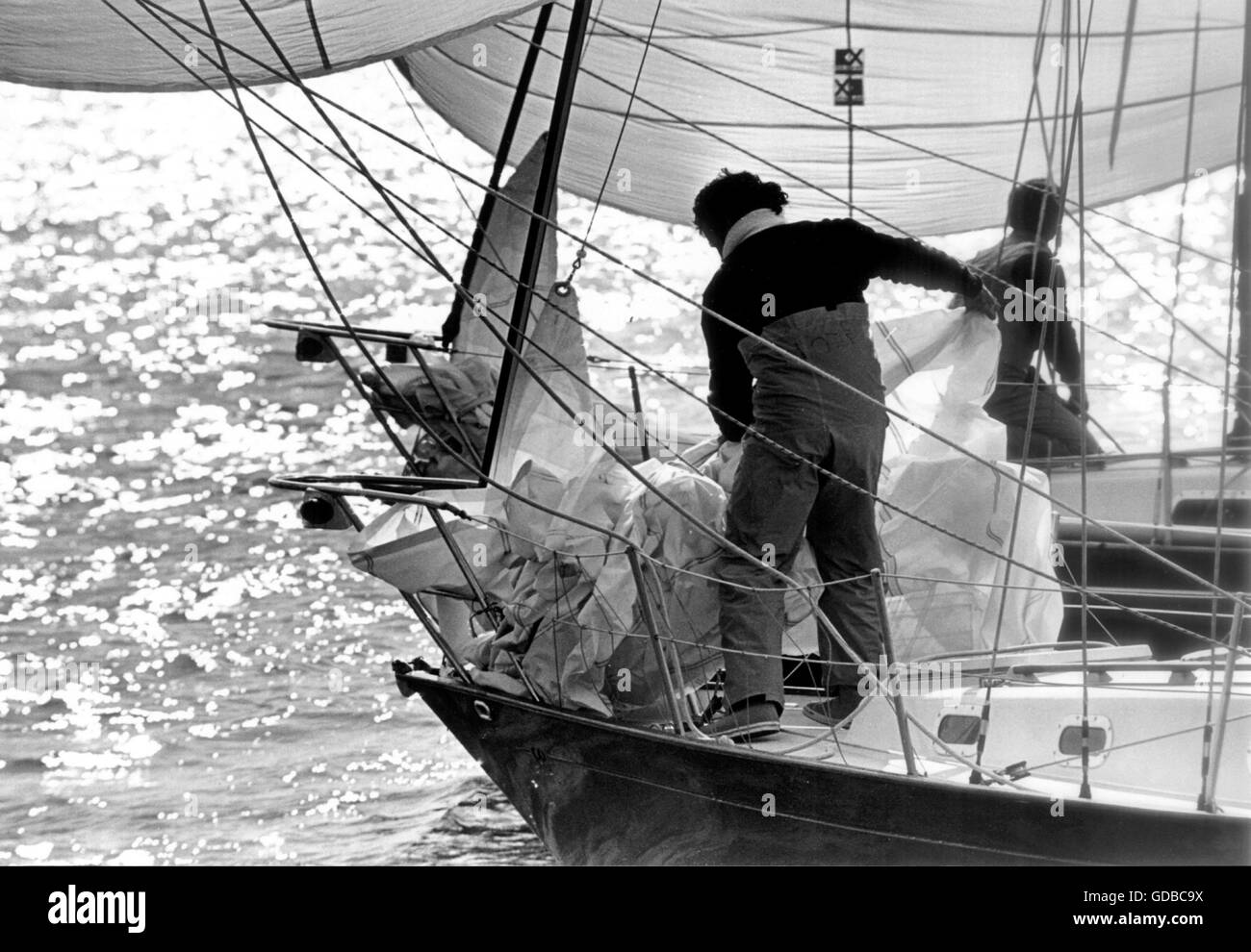 AJAX-NEWS-FOTOS. 1978. LYMINGTON, ENGLAND. -ROYAL LYMINGTON CUP MATCH RACING - PELLE PETERSON (SWE) V JEREMY ROGERS (GB). FOTO: JONATHAN EASTLAND/AJAX-REF: () YAR RLY CUP 78 Stockfoto