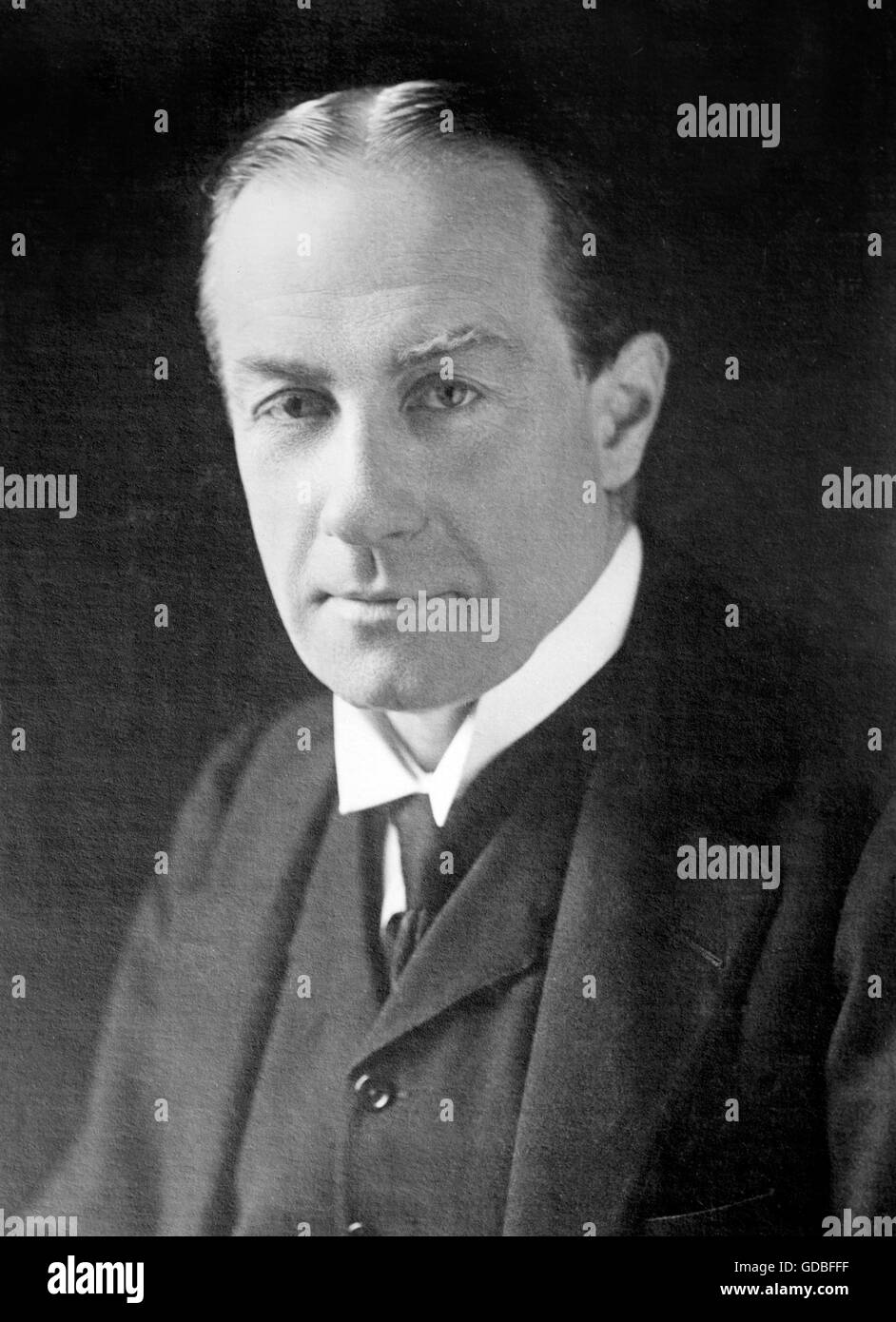 Stanley Baldwin. Portrait von Stanley Baldwin, 1. Earl Baldwin of Bewdley (1867-1947), ein britischer konservativer Politiker, der dreimal als Premierminister diente. Foto von Bain News Service Stockfoto