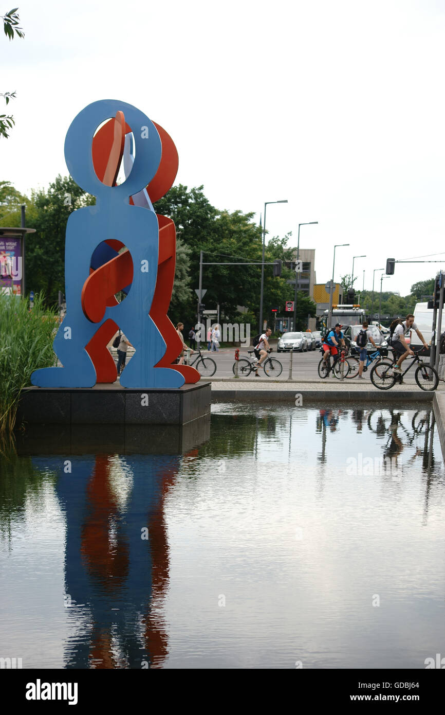 Ohne Titel Boxer Skulptur Stockfoto