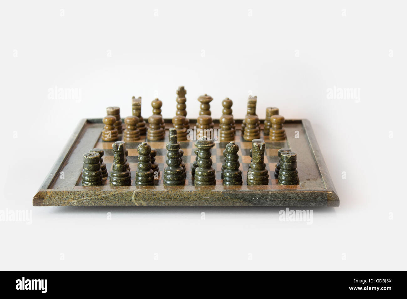 Eingestellten Schachbrett Stockfoto