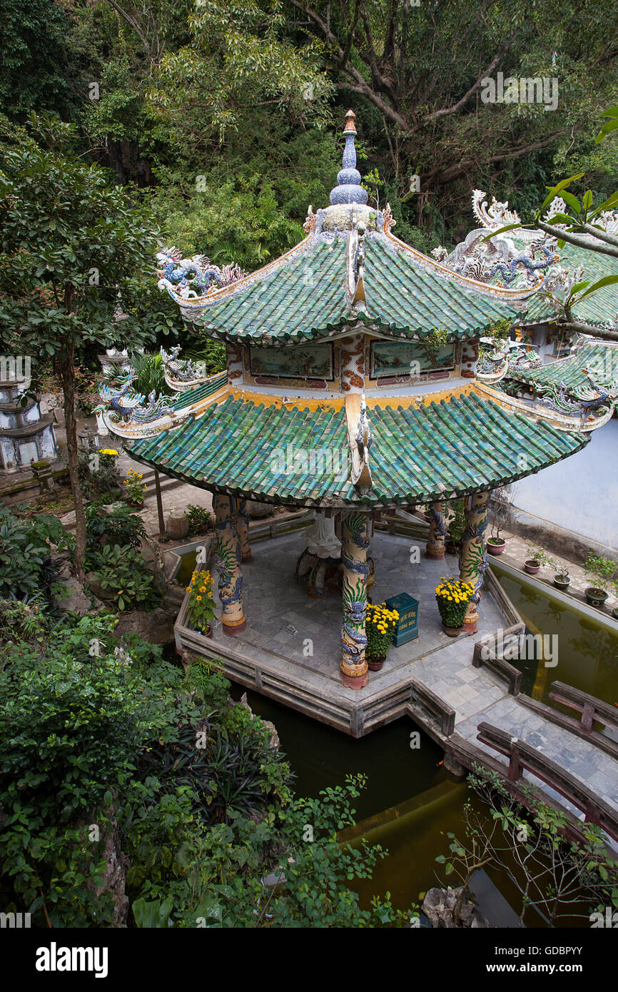 Pagode, Marmorberge, Marble Mountains, Da Nang, Danang, Vietnam, Asien Stockfoto