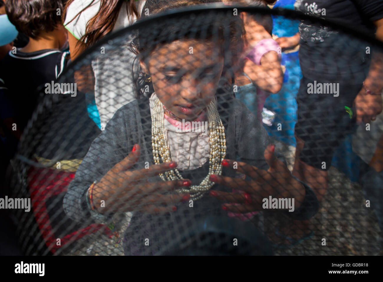 Aktivitäten für Kinder im Flüchtlingslager von Kara Tebe feiern wo 1000 syrische Flüchtlinge untergebracht sind. Stockfoto