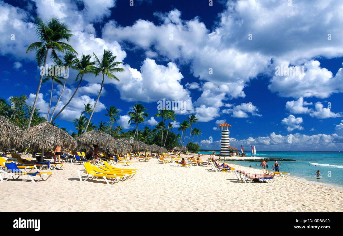 Strand von Bayahibe, Dominikanische Republik, Caribbean Stockfoto