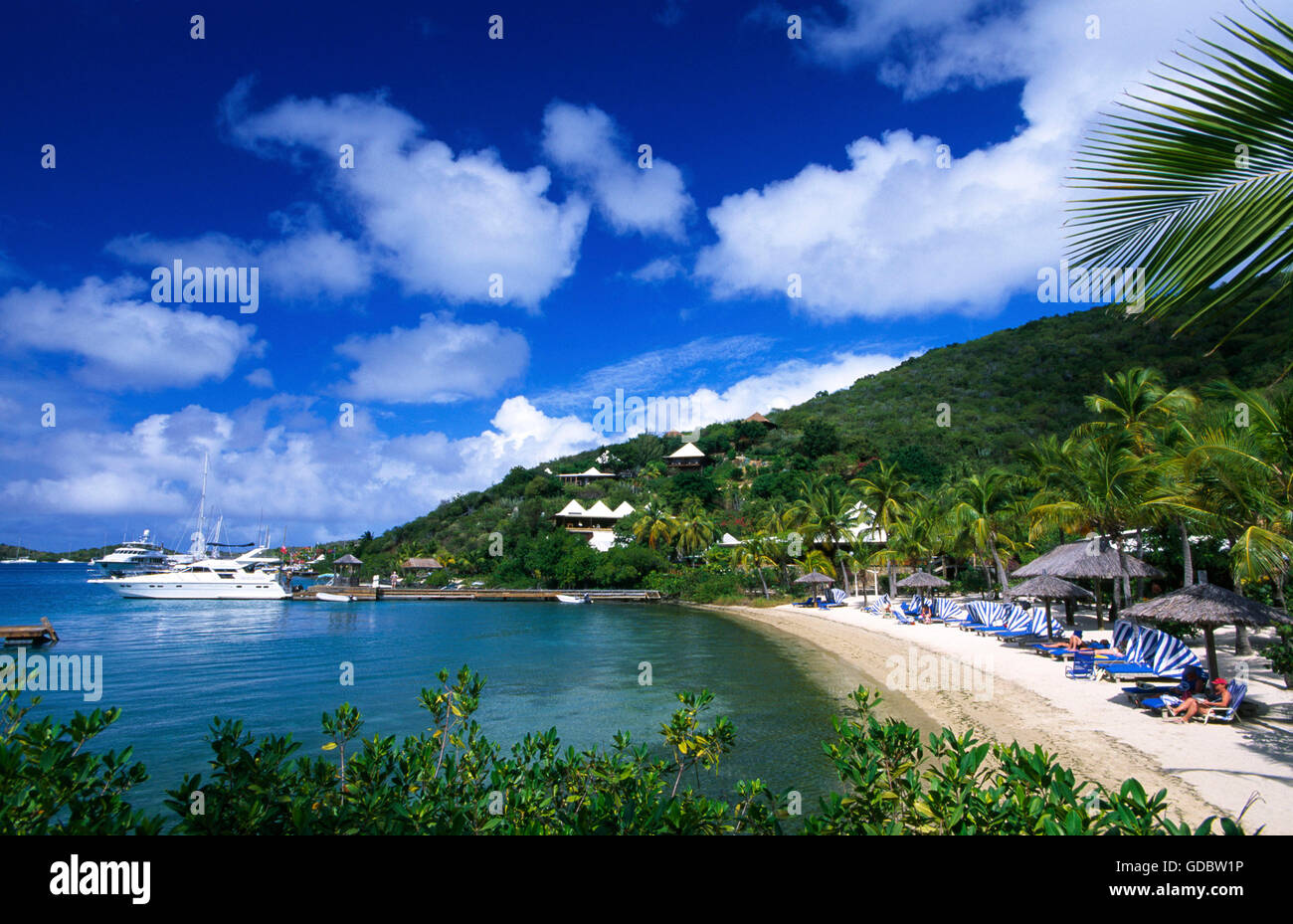 Bitter End Yachtclub auf Virgin Gorda Island, Britische Jungferninseln, Karibik Stockfoto