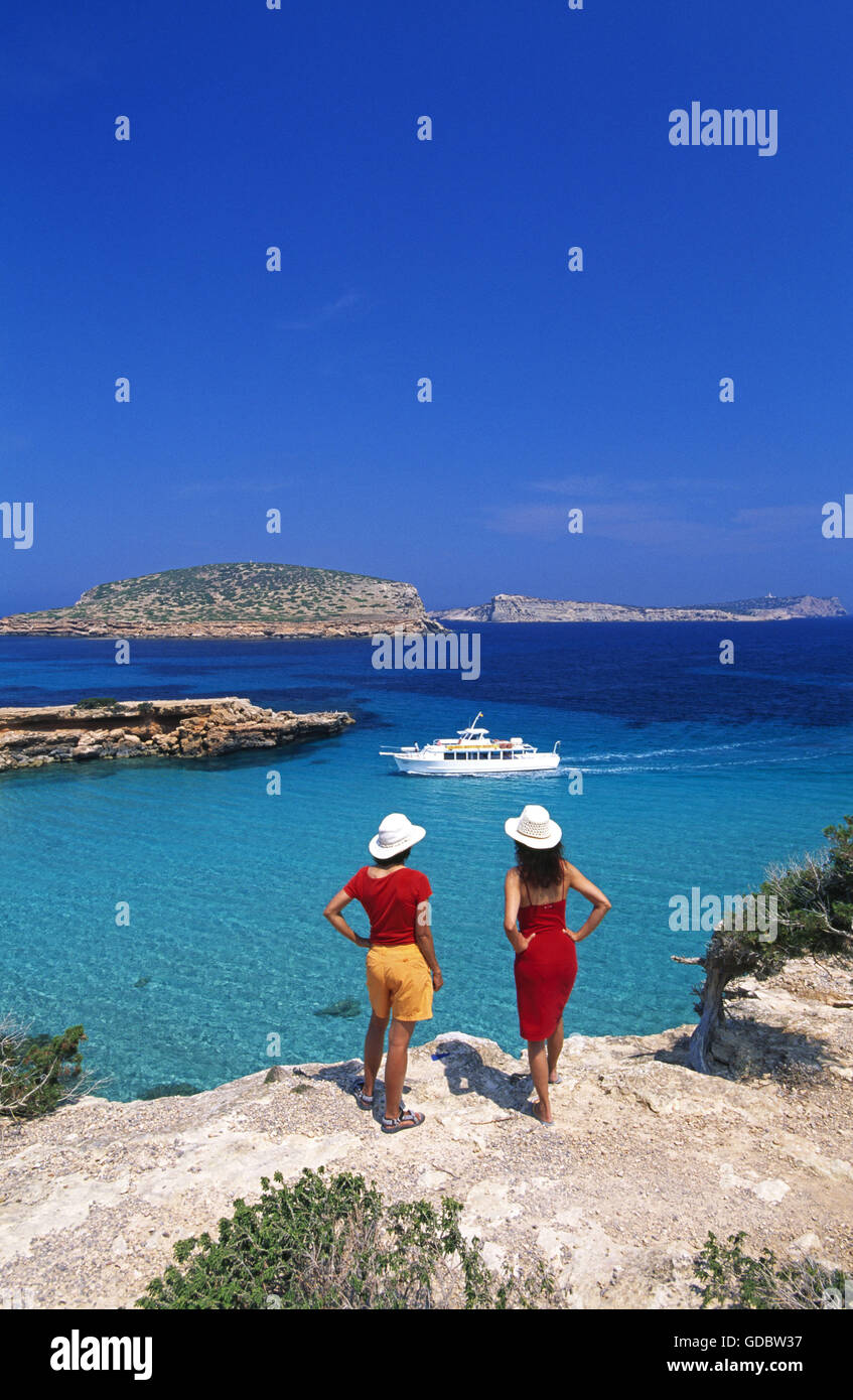 Cala Comte, Ibiza, Balearen, Spanien Stockfoto