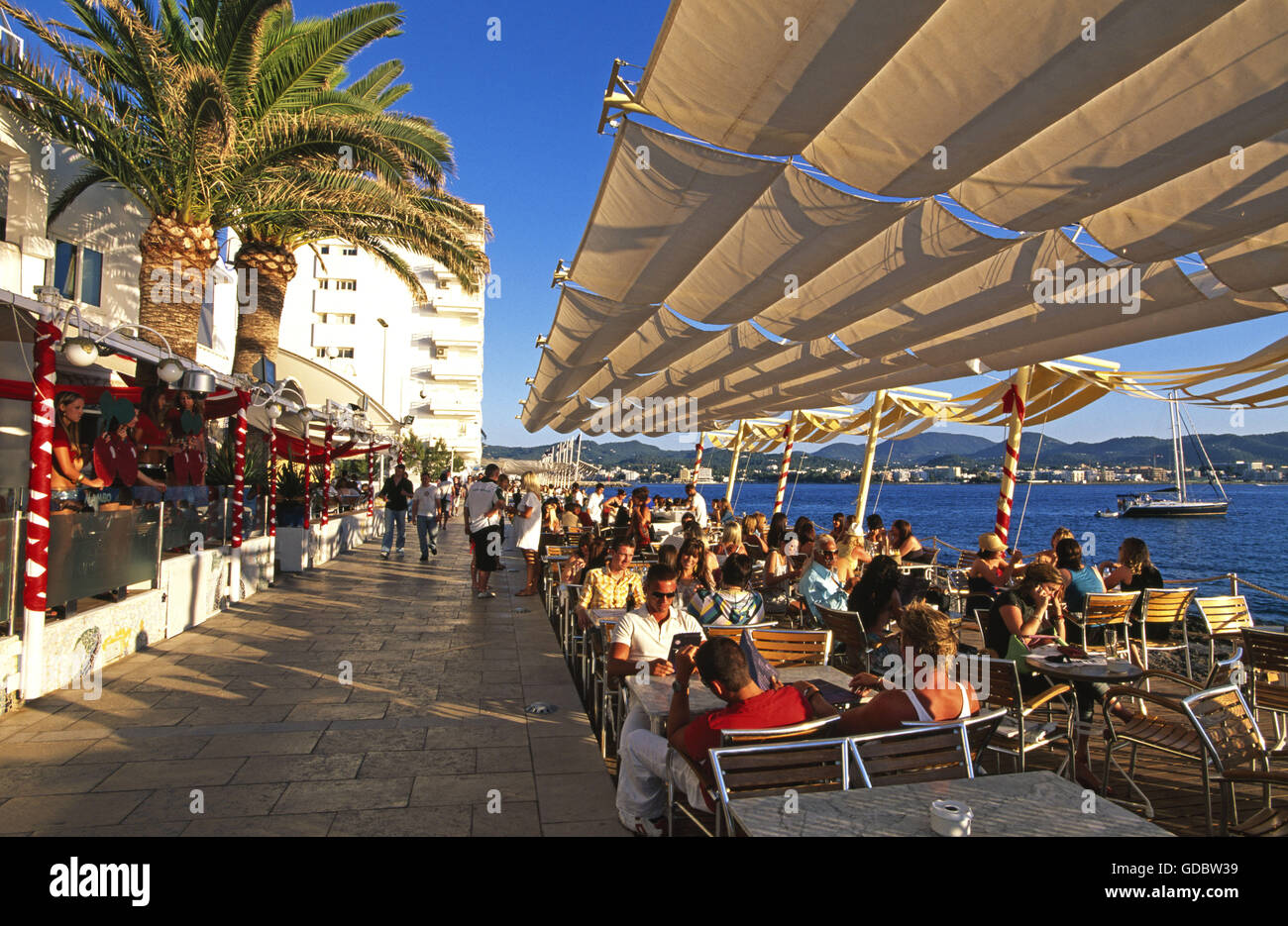 Cafe Savannah in San Antonio, Ibiza, Balearen, Spanien Stockfoto