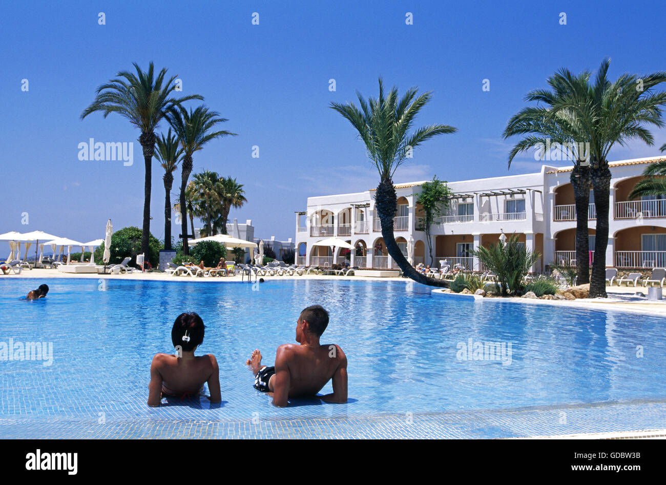 Hotels in Talamanca, Ibiza, Balearen, Spanien Stockfoto