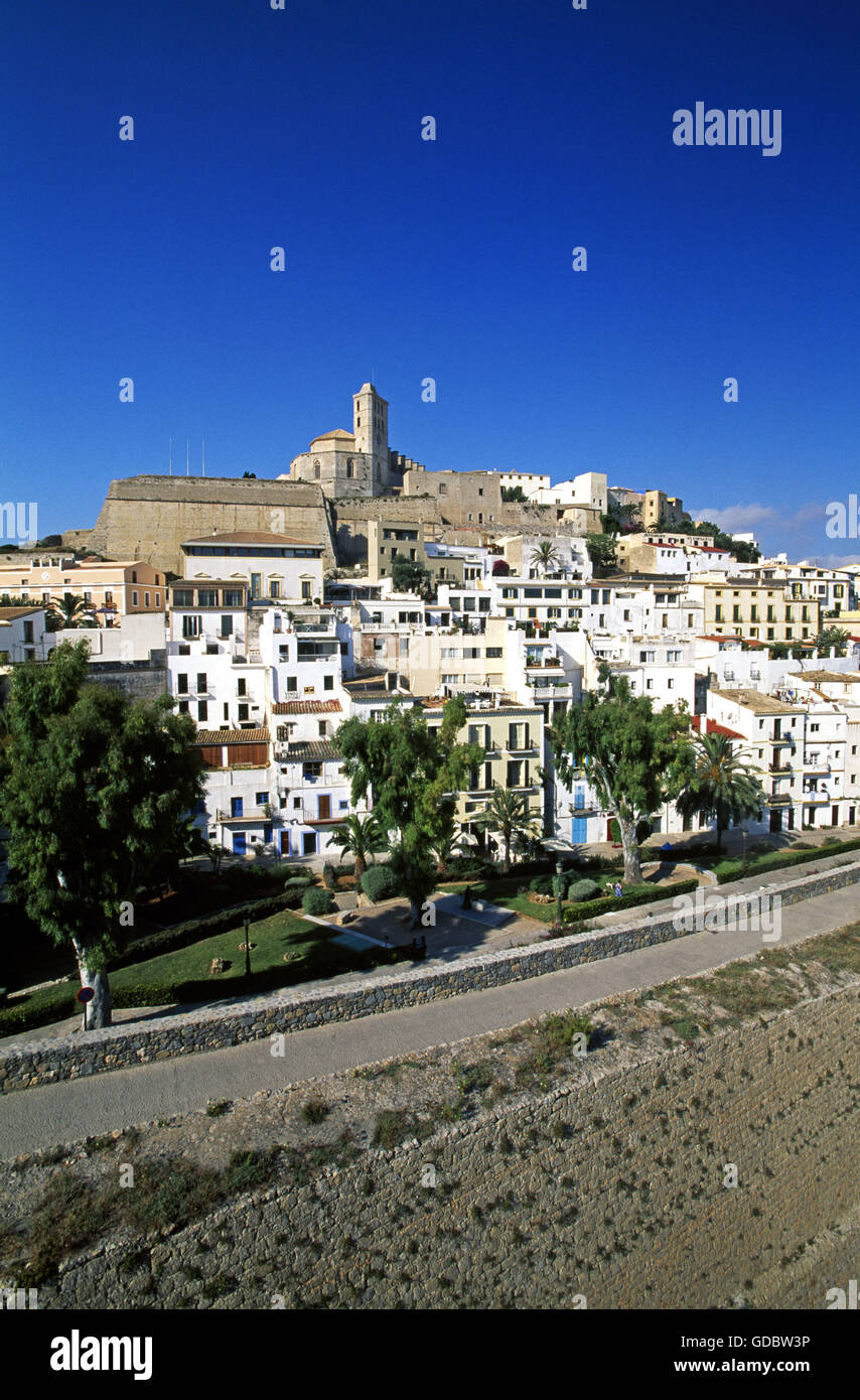 Dalt Vila, Altstadt, Ibiza, Balearen, Spanien Stockfoto