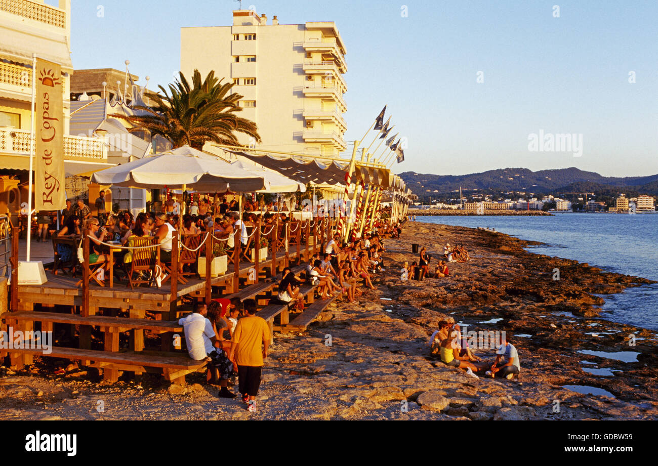 Cafe del Mar in San Antonio, Ibiza, Balearen, Spanien Stockfoto