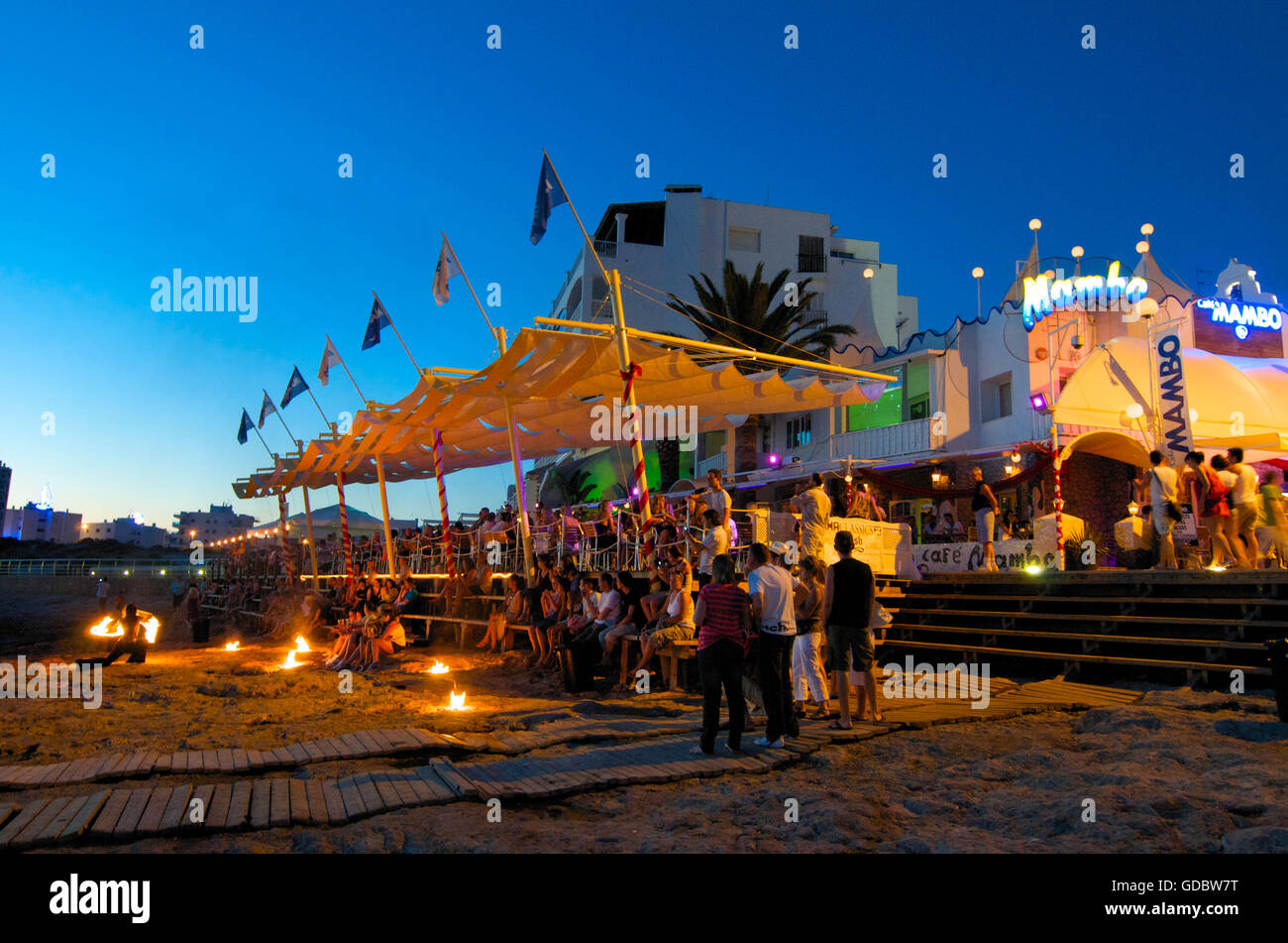 Café Mambo in San Antonio, Ibiza, Balearen, Spanien Stockfoto