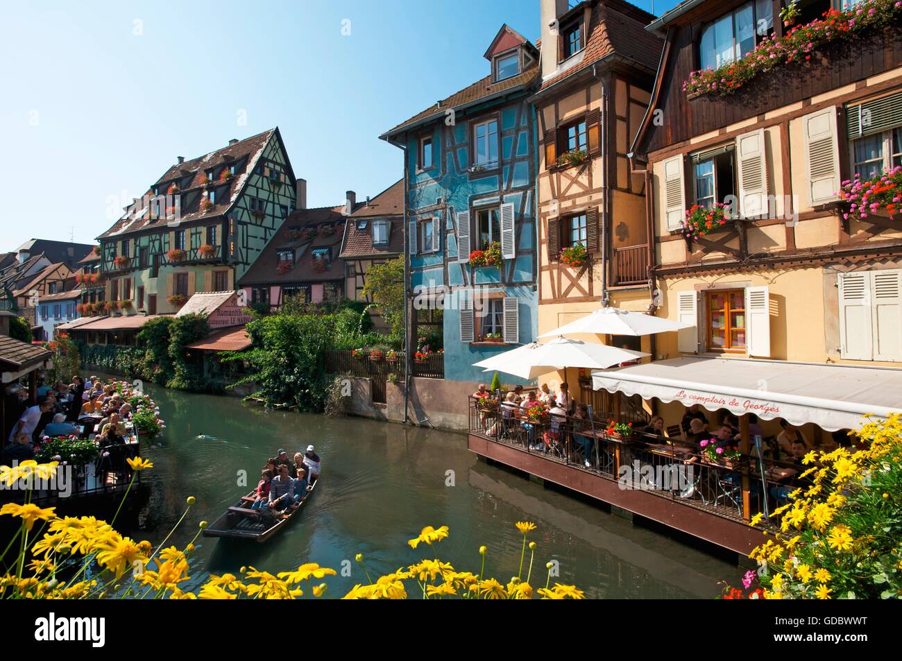 Quartier des Tanneurs, Petite Venise, Colmar, Elsass, Frankreich Stockfoto