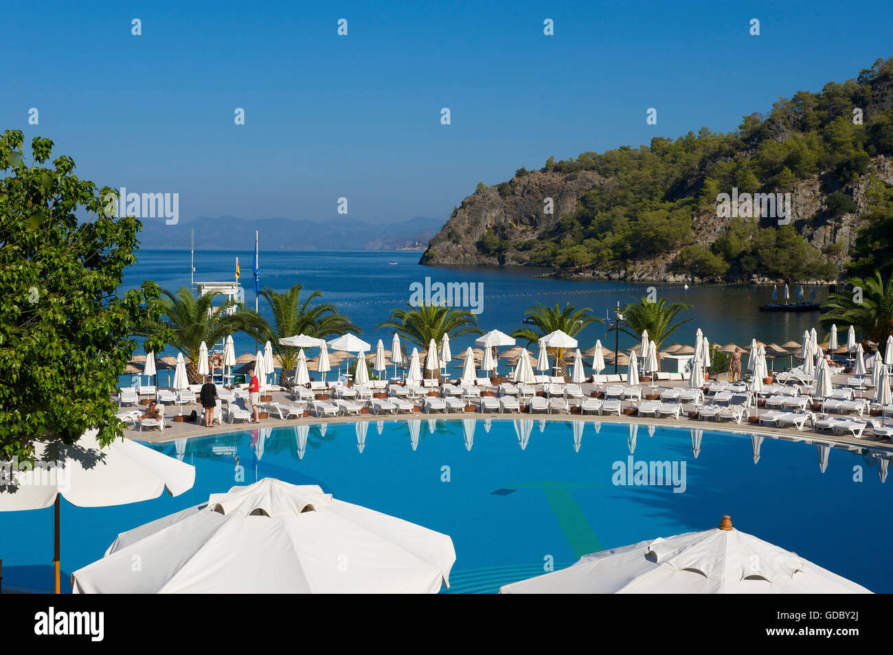 Hillside-Club-Hotel in der Nähe von Fethiye, Türkische Ägäis, Türkei Stockfoto