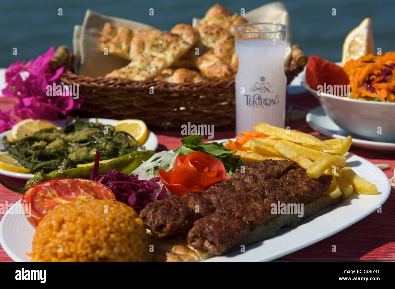 Typische türkische Küche, Türkische Ägäis, Türkei Stockfoto