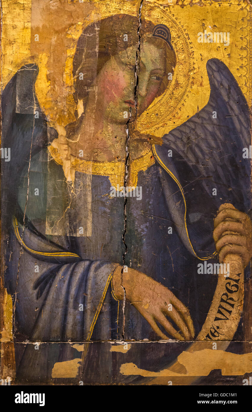 Siena, Provinz Siena, Toskana, Italien.  Dell'Opera il Museo del Duomo.  Dom-Museum.  Angel von Benedetto di Bindo. Stockfoto