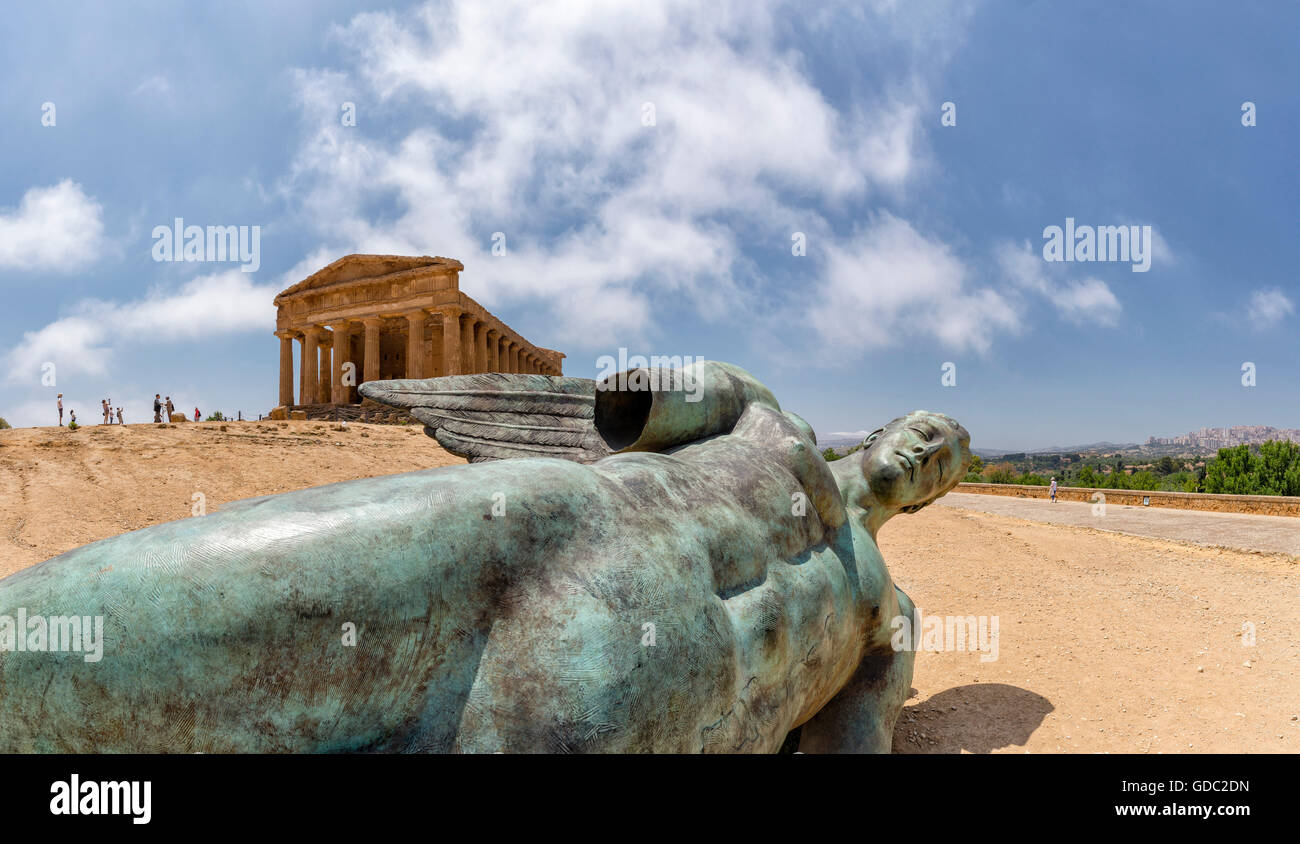 Valle di Templi, griechische Tempel und Ruinen Stockfoto