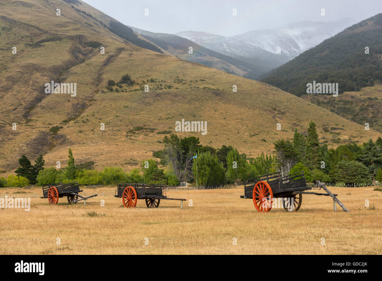 Südamerika, Argentinien, Patagonien, Santa Cruz, Puerta Bandera Stockfoto