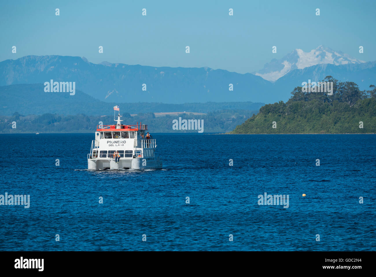 Südamerika, Chile, Lake District, Patagonien, Puerto Varas, Lago Llanquihue, Stockfoto