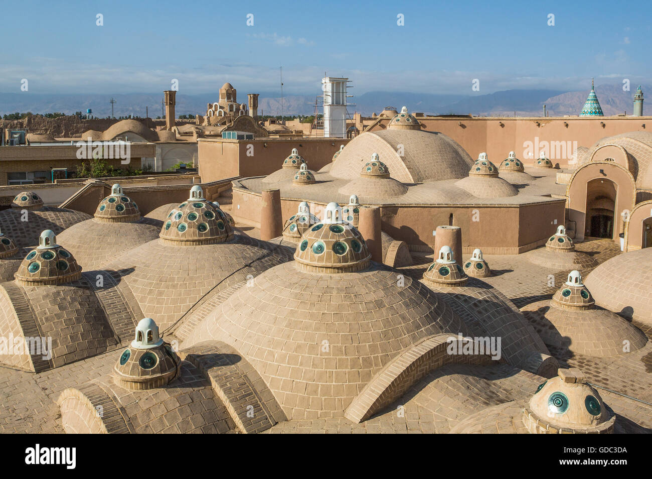 Iran, Kashan Stadt Hamam Sultan Mir Ahmad, (Badehaus), das Dach Stockfoto